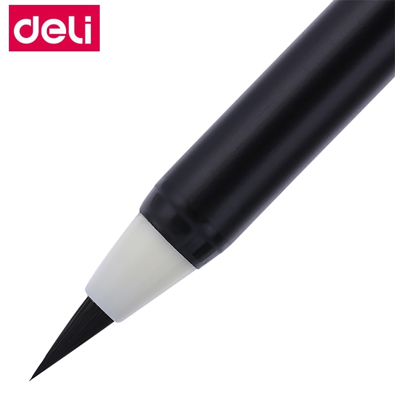 2PCS/LOT Deli 6589 write directly soft brush pen for calligraphy practice school student stationery supplies art drawing brush