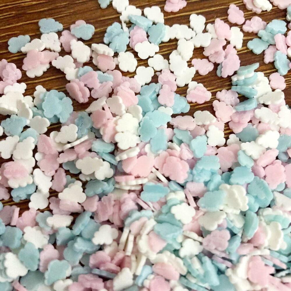 50G Gemengde Polymeer Kleurrijke Cloud Slice Klei Sprinkles Voor Ambachten Maken Diy Slime Vullen Materiaal Nail Art Decoratie