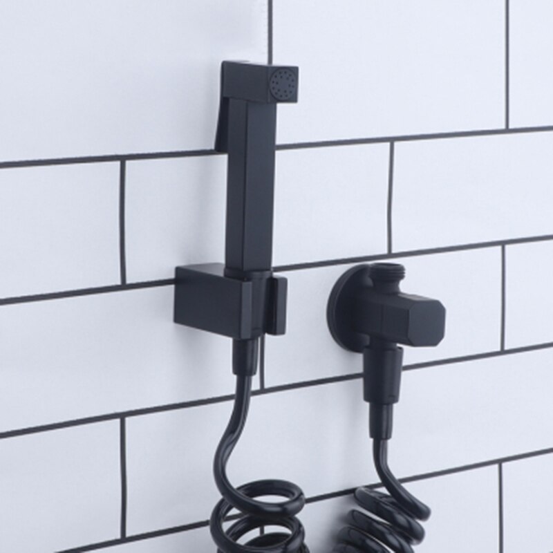Bidet Mixer Faucets Black Brass Single Cold Toilet Corner Valve Handheld Sprayer Hygienic Shower Head Wash Car Pet Airbrush Taps: Style 4