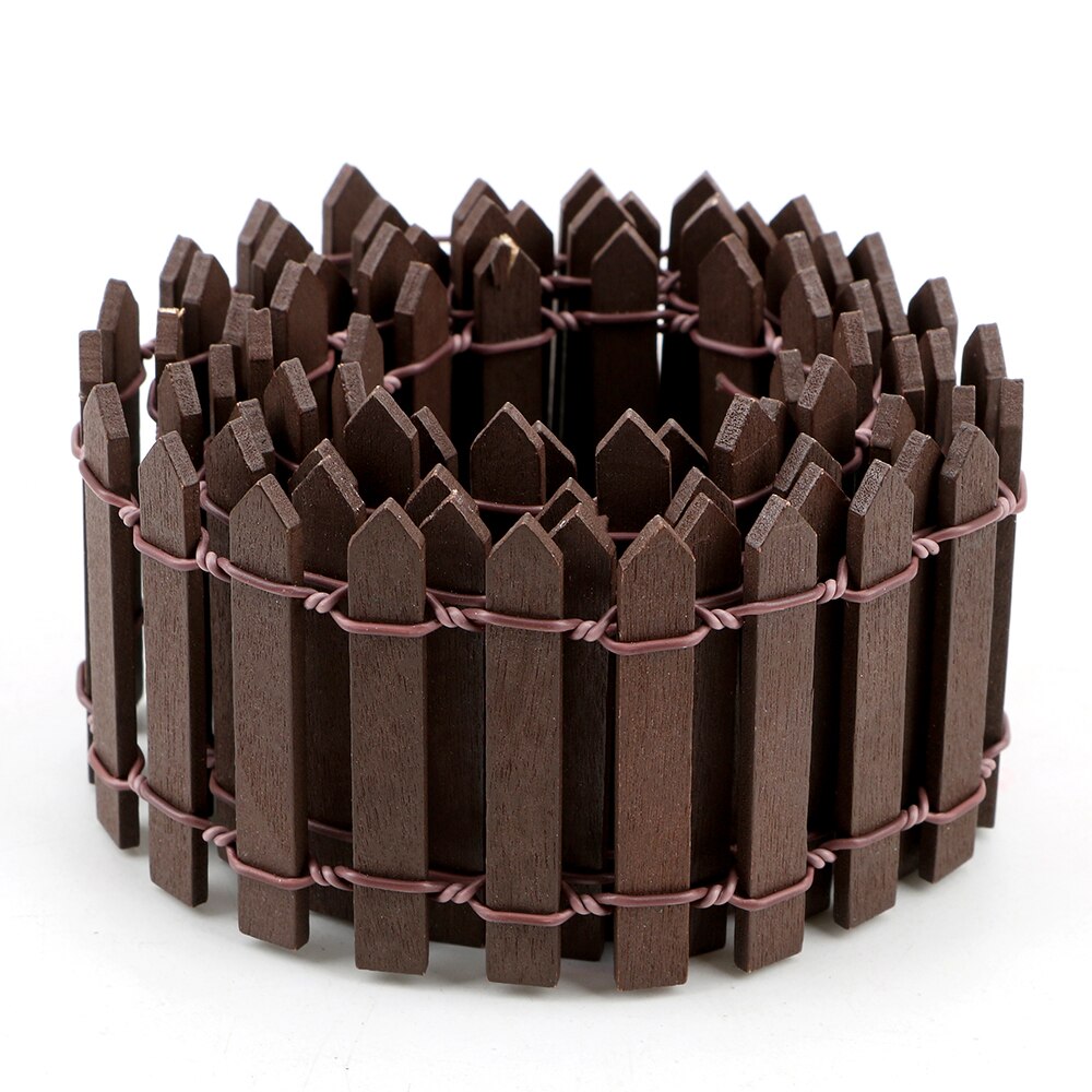 DIY Mini Fence Barrier Paling 100x5cm Fairy Garden Showcase Decoration Wooden Craft Outdoor Decor Garden Supplies