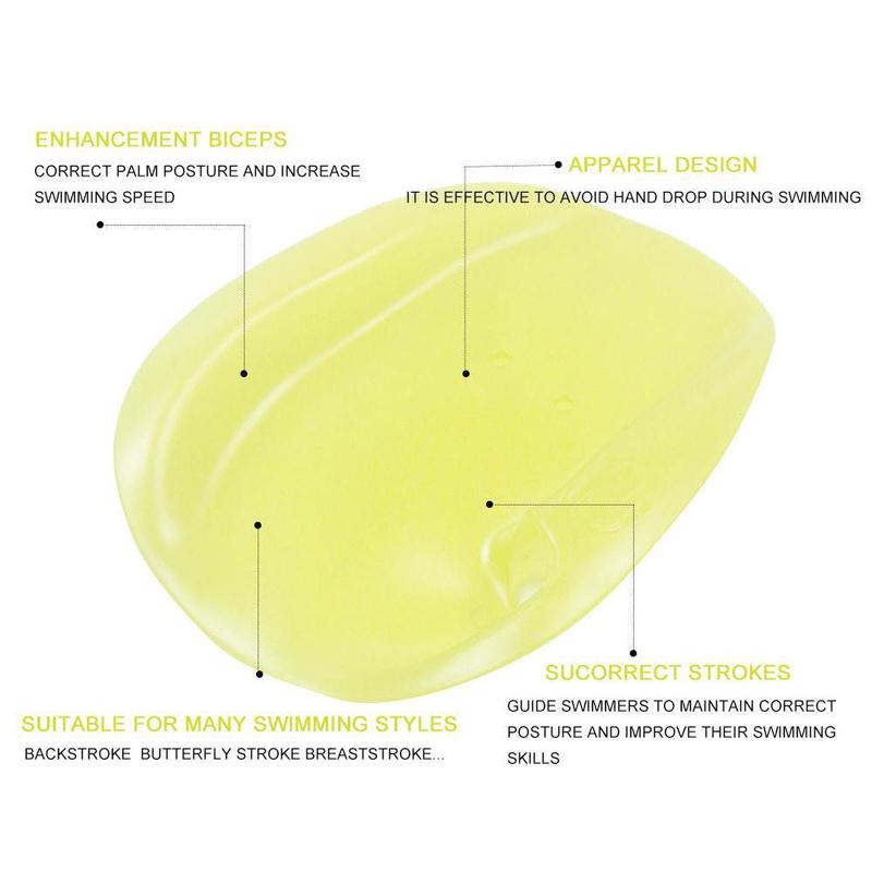 Guanti palmati da nuoto per giovani adulti palmati trasparenti per allenamento palmati a mano guanti da nuoto attrezzatura palma rana -40