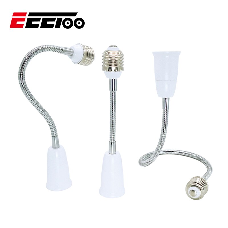 EeeToo Adapter E27 zu E27 Erweiterung flexibel Lampe Basis 6CM 9CM 15CM 20CM 30CM 35CM 60CM Metall Schlauch Licht Halfter Konverter Buchse