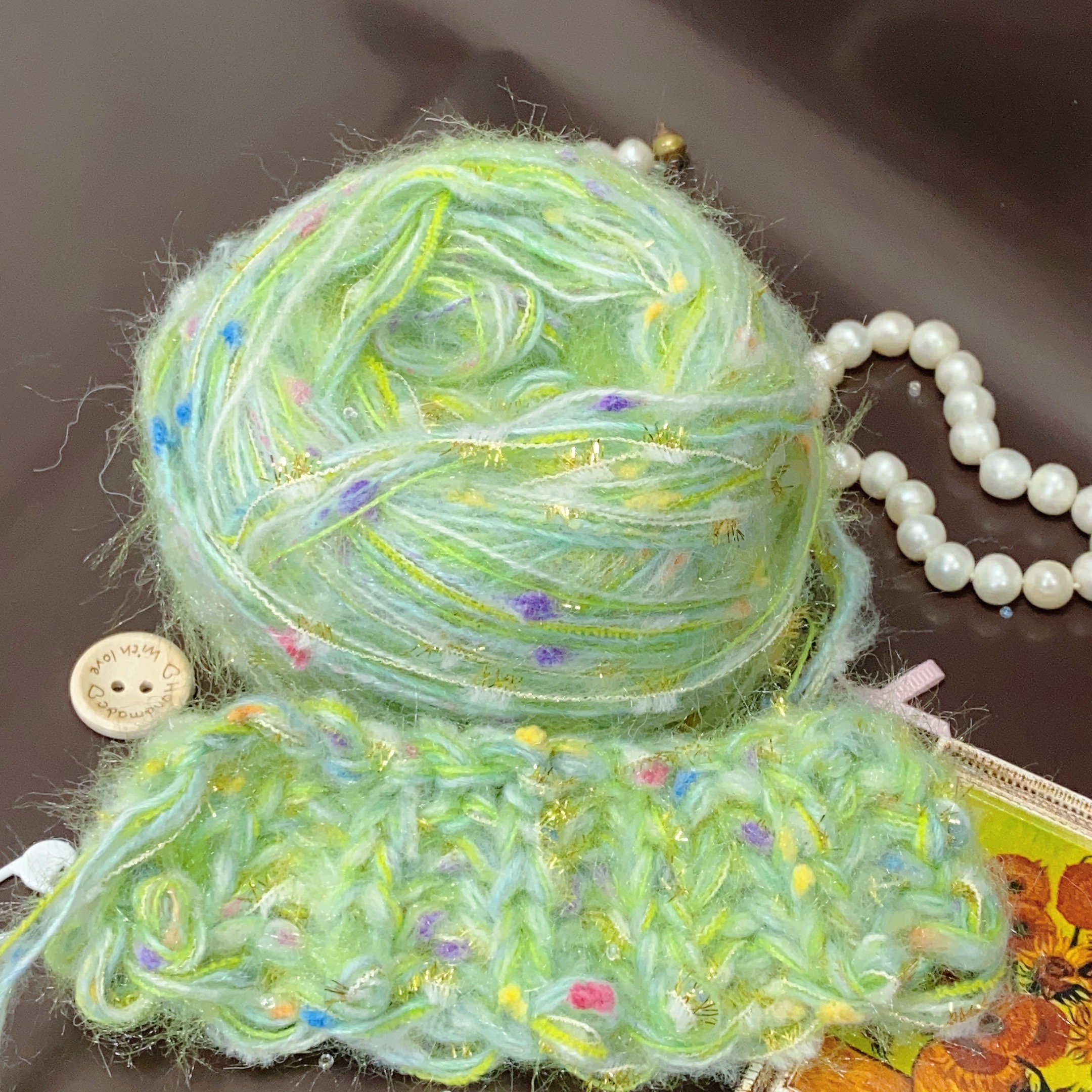 80g Hand Mixed Yarn for Knitting Fancy Knit Yarn Hand Crochet Thread Yarn Mix Crochet Line Handmade Bag Sweater: Silver
