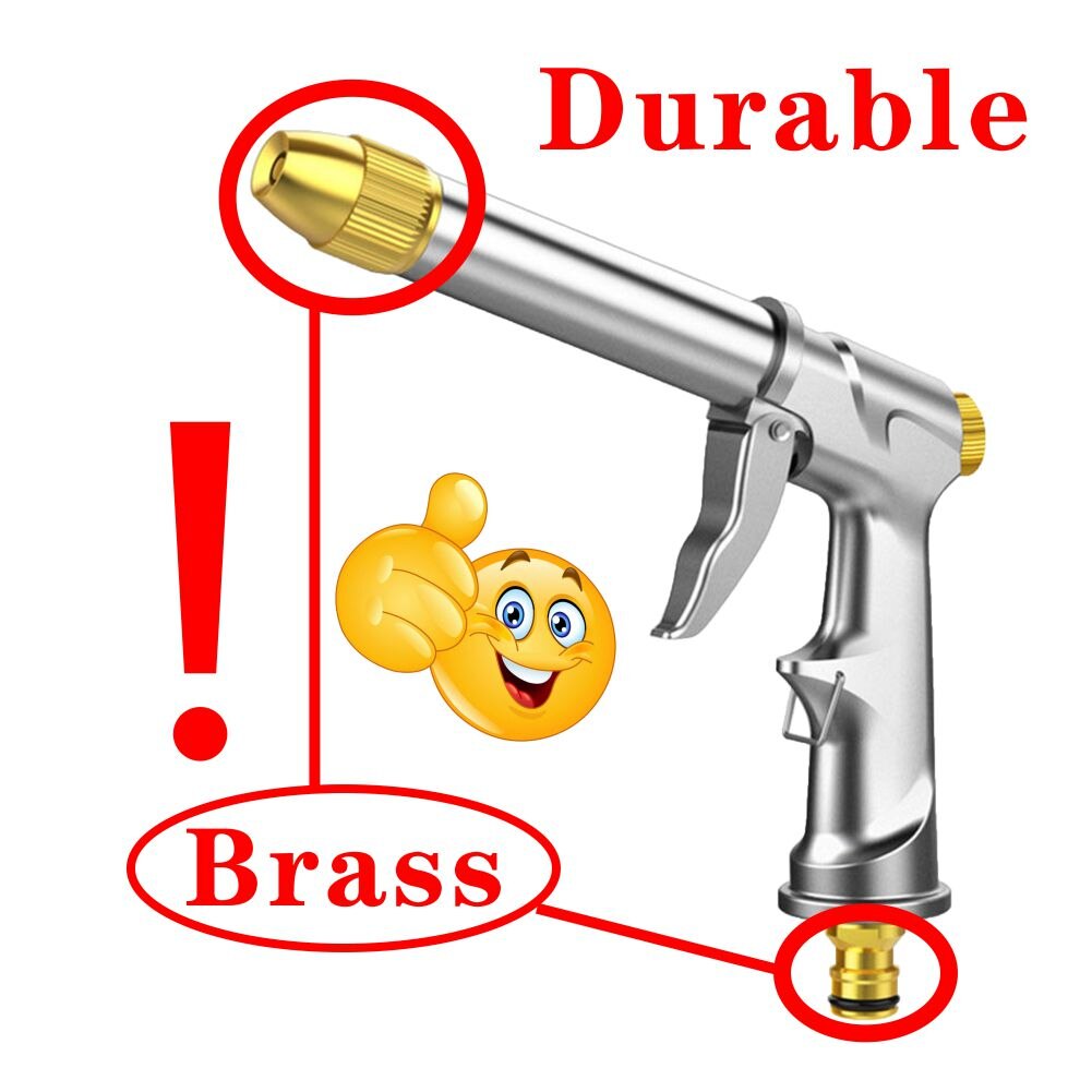 Portable High Pressure Water Gun Garden Watering Hose Nozzle High Pressure Washer Water Spray Gun Sprinkler Foam Water Gun