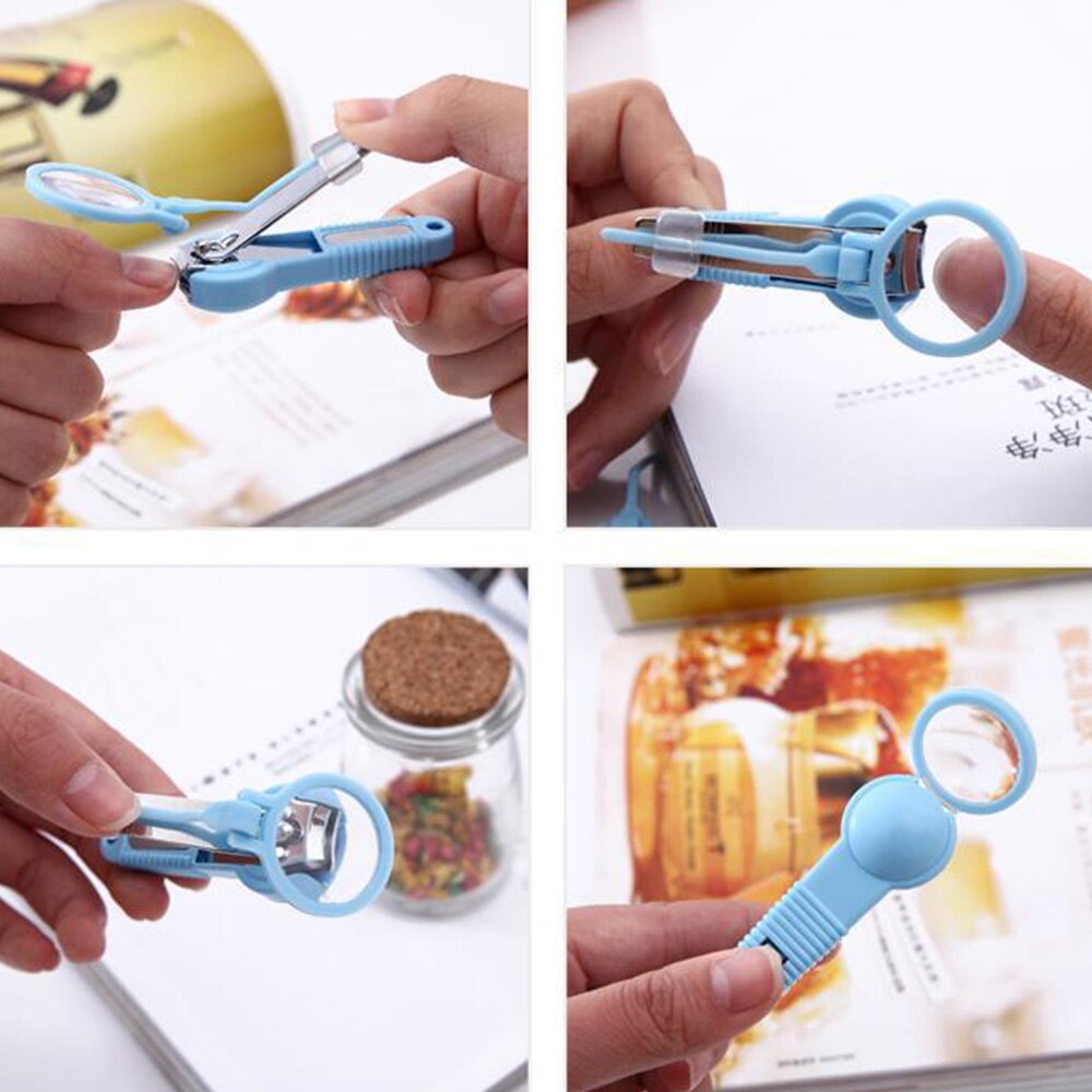 Soins des ongles bébé avec loupe, ciseaux à ongles, poche doigt orteil coupe-ongles coupe-ongles tondeuse outil de manucure enfants soins des ongles