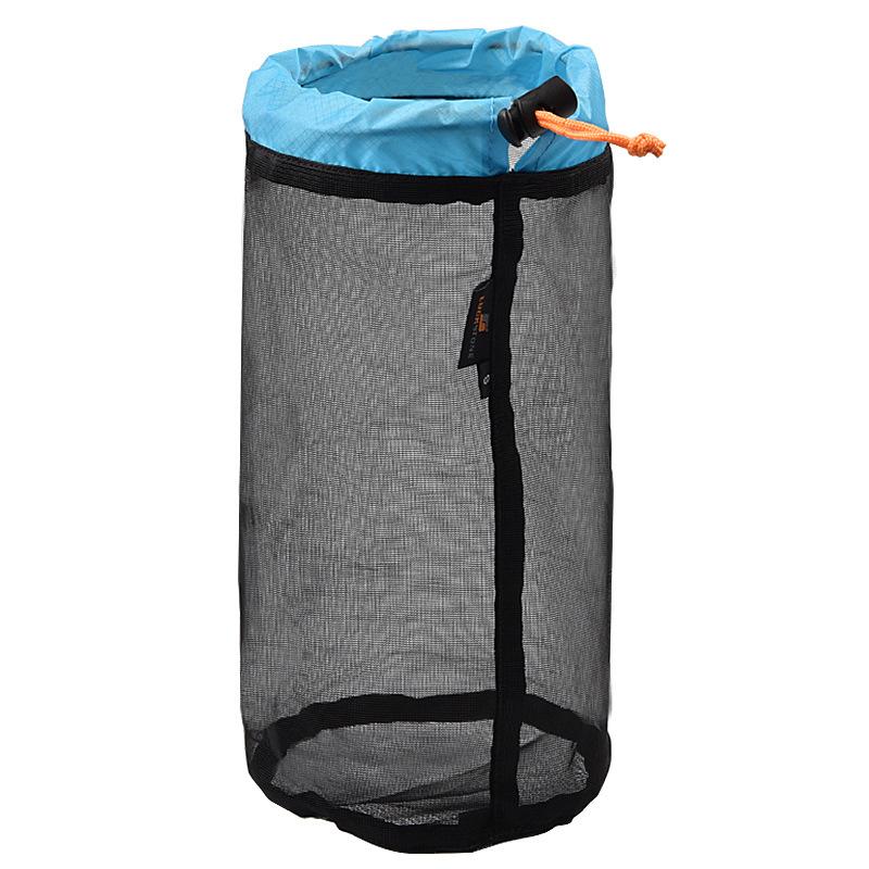 Bolsa de hamaca para dormir para acampar al aire libre, organizador de bolsas de almacenamiento para ropa de viaje, resistente al agua, bolsa de almacenamiento para hamaca: Blue black S