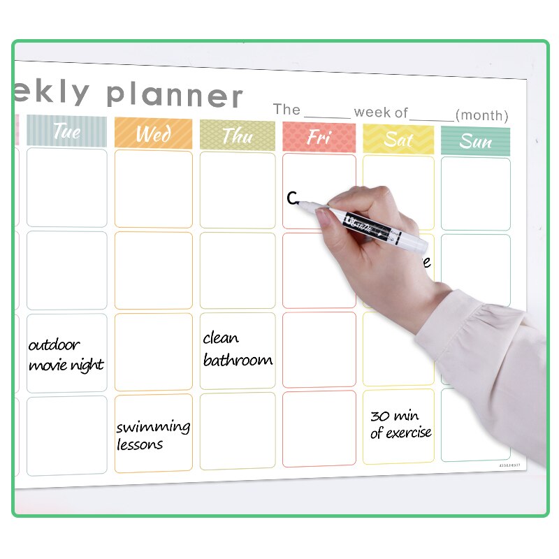 Magnetische Löschbaren Kalender für Kühlschrank Schreiben Täglich Wöchentlich Monatliche Planer Organizer Nachricht Bretter Kühlschrank Magneten Notizen 42x30cm