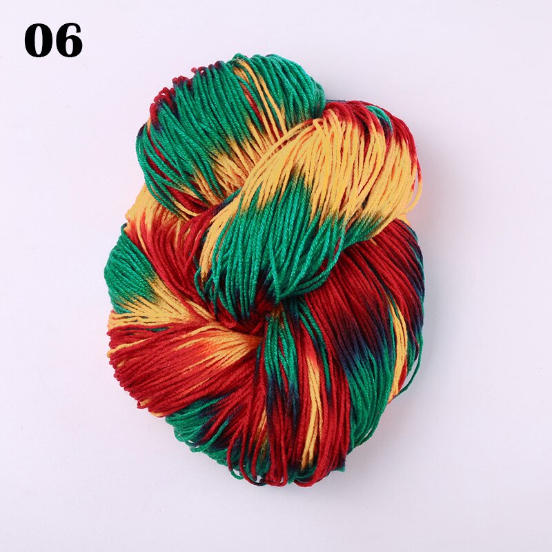 50g 110 Meter Dyed Flashy Chunky Crochet Yarn Colorful Milk Cotton Yarn Baby Sweaters Knitting Mohair Wool Yarn Crochet Needle: A-6