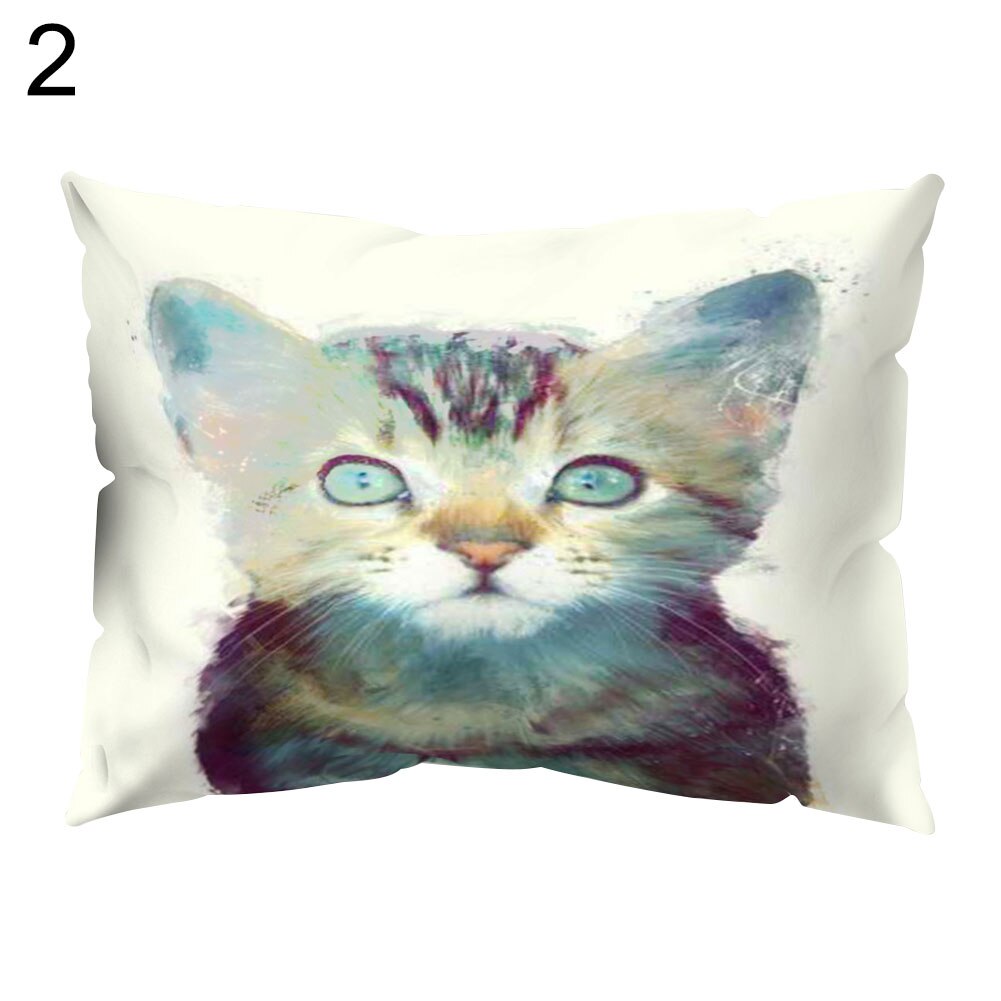 50cm*30cm kat blomst fugl himmel blad kamera pude hjemme stol sofa indretning håndvaskbar ingen lugt letvægts pude: 2