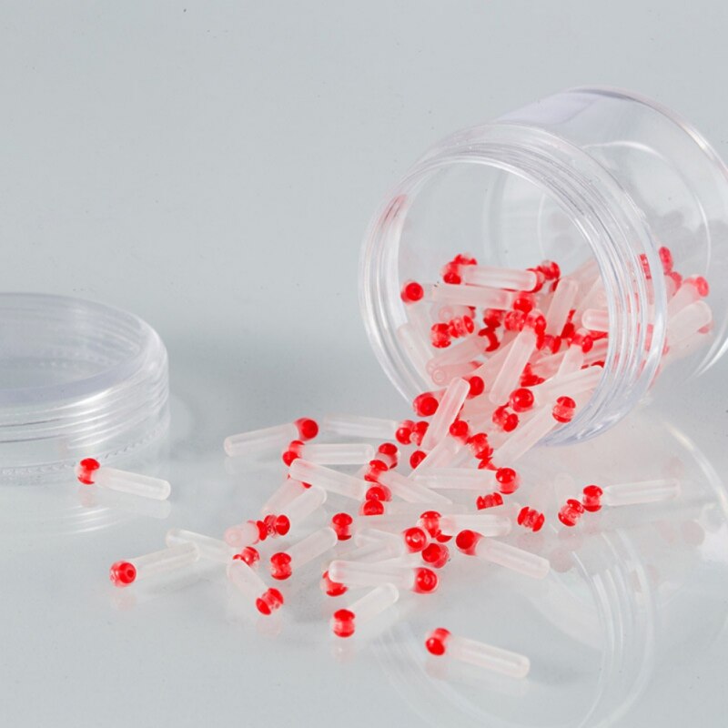 100Pcs Float Tube Soft Core Float Rest Silicone Material Soft Tail Fishing Float Fishing Bobber Peche Accesories