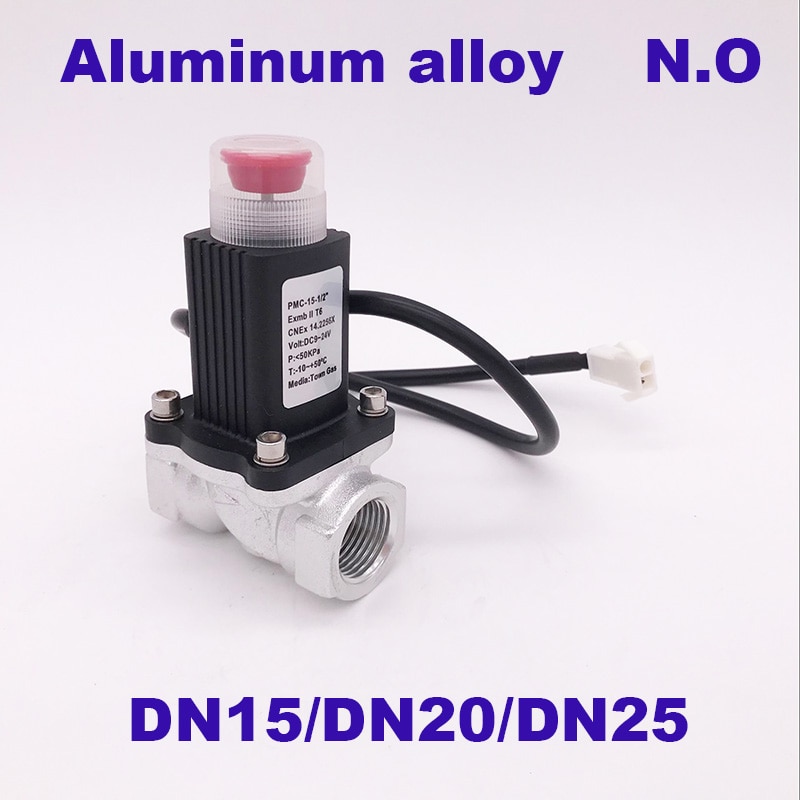 DN15 DN20 DN25 manual reset G1/2" G3/4" G1" Natural gas emergency shut off valve Aluminum alloy for home use DC9-24V 12V DC