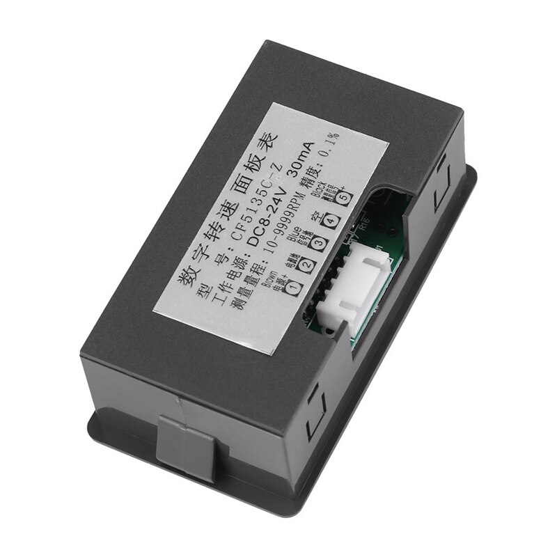 Digital Tach Hour Meter Tachometer 4-Digit Tachometer Hall Switch Sensor RPM Speed Meter 10-9999RPM Blue