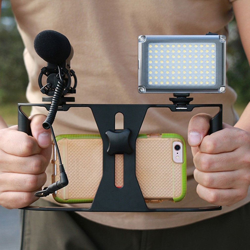 Phone Video Camera Cage Handheld Stabilizer Film Making Rig For SmartPhone Hand Grip Bracket Mobile Phone Stabilizer