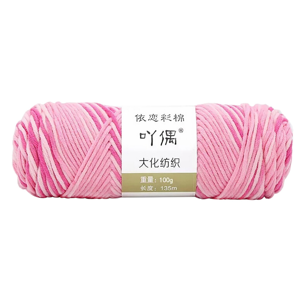 Hilo de algodón 100g para manualidades, hilo de algodón para manualidades, hilo de algodón cálido para tejer a mano, hilo de lana