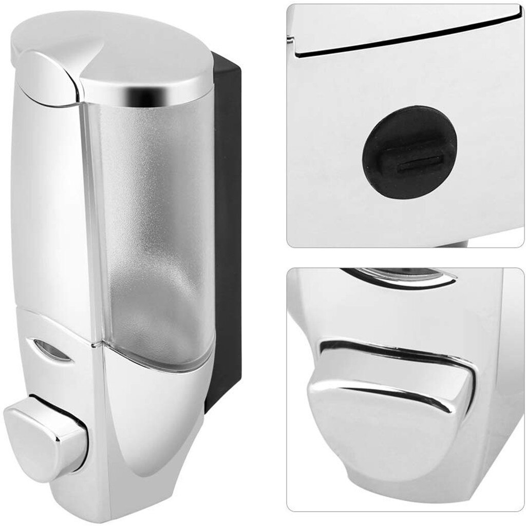#55 Wall-mounted Abs Electroplated Single-head Soap Dispenser Hand Sanitizer Box Hand Soap Dispenser Ванная Комната Оборудования