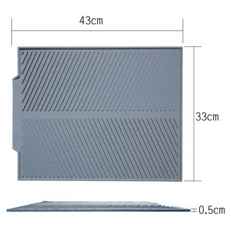 Silicone Drain Pad Drying Mat Pots Dish Drain Mat For Kitchen Tableware Non-slip Drain Mats Anti-scald Coaster Kitchen Utensils