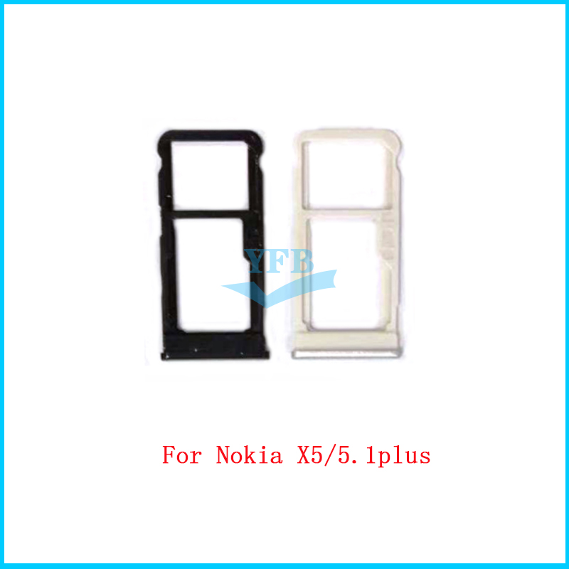 Voor Nokia X5 5.1 Plus Sim Kaarten Adapters Houder Tray Card Slot Vervangende Onderdelen