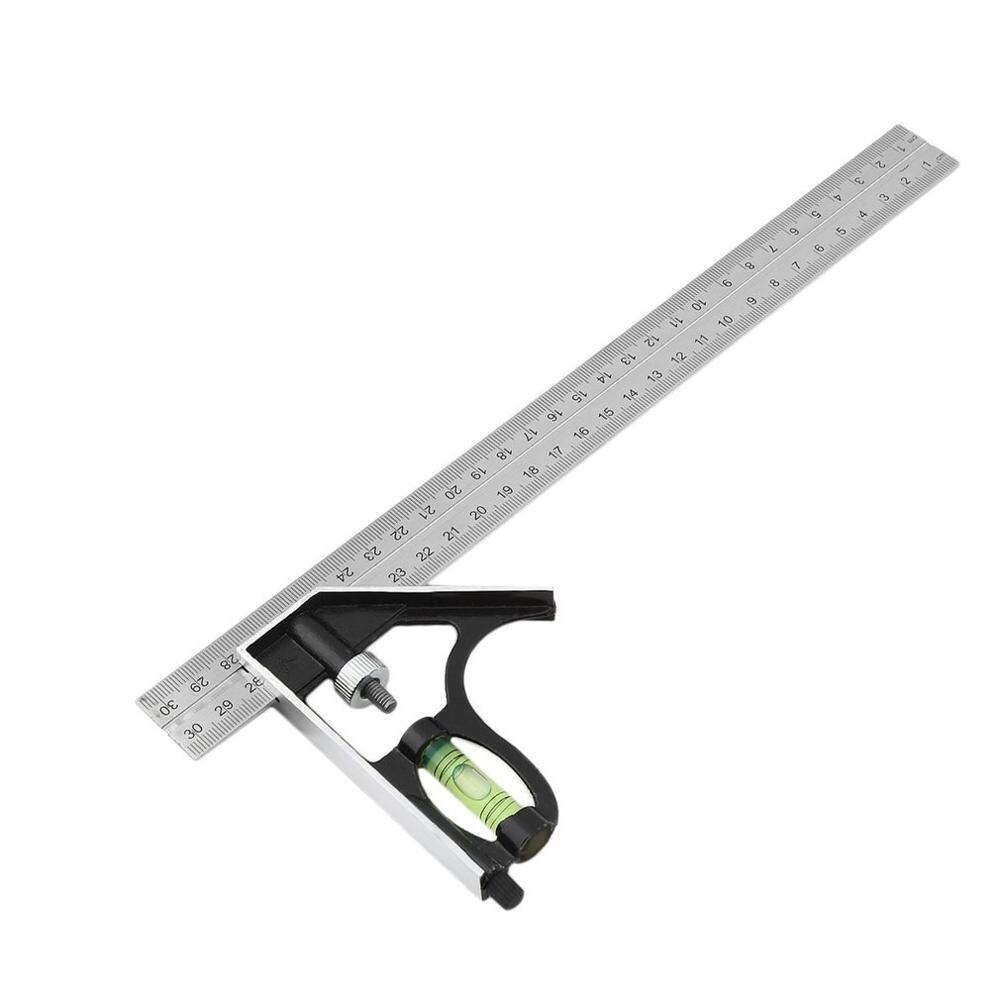 Stainless Steel Adjustable Combination Square Angle Ruler Measuring Tools LG66: Default Title