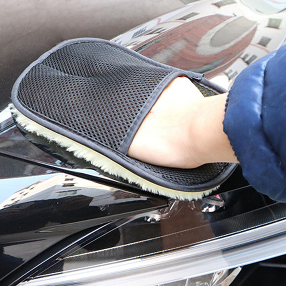 Luva de limpeza do carro lavagem automática limpa esponja escova de limpeza de vidro pano cuidados mitten