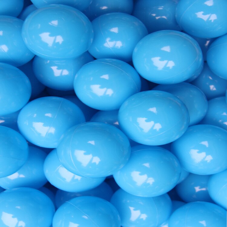 100pcs/lot Environmental Safe Blue and White Soft Water Pool Ocean Toy Ball Baby Funny Toys Air Ball Pits Outdoor Fun Sports: Blue