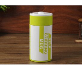 10 mugg automatisk elektrisk lat självrörande mugg automatisk kaffekopp mjölk ixing självrörande kaffekopp rostfritt stål: Grön