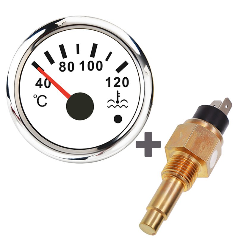 Water Temp Gauge With Sensor 52mm Waterproof Alarm... Grandado