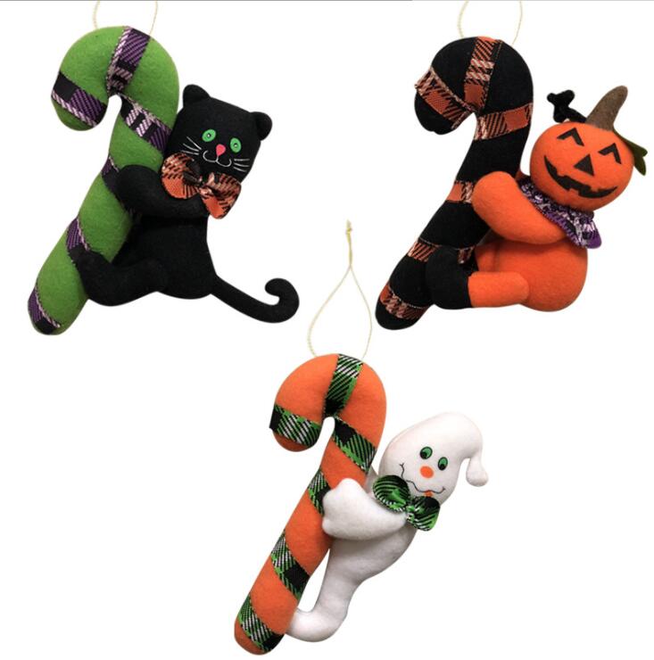15*19cm 3 stil halloween ornamenter dekorasjon søt morsom dørhenger dukke plysj leketøy  yh1354