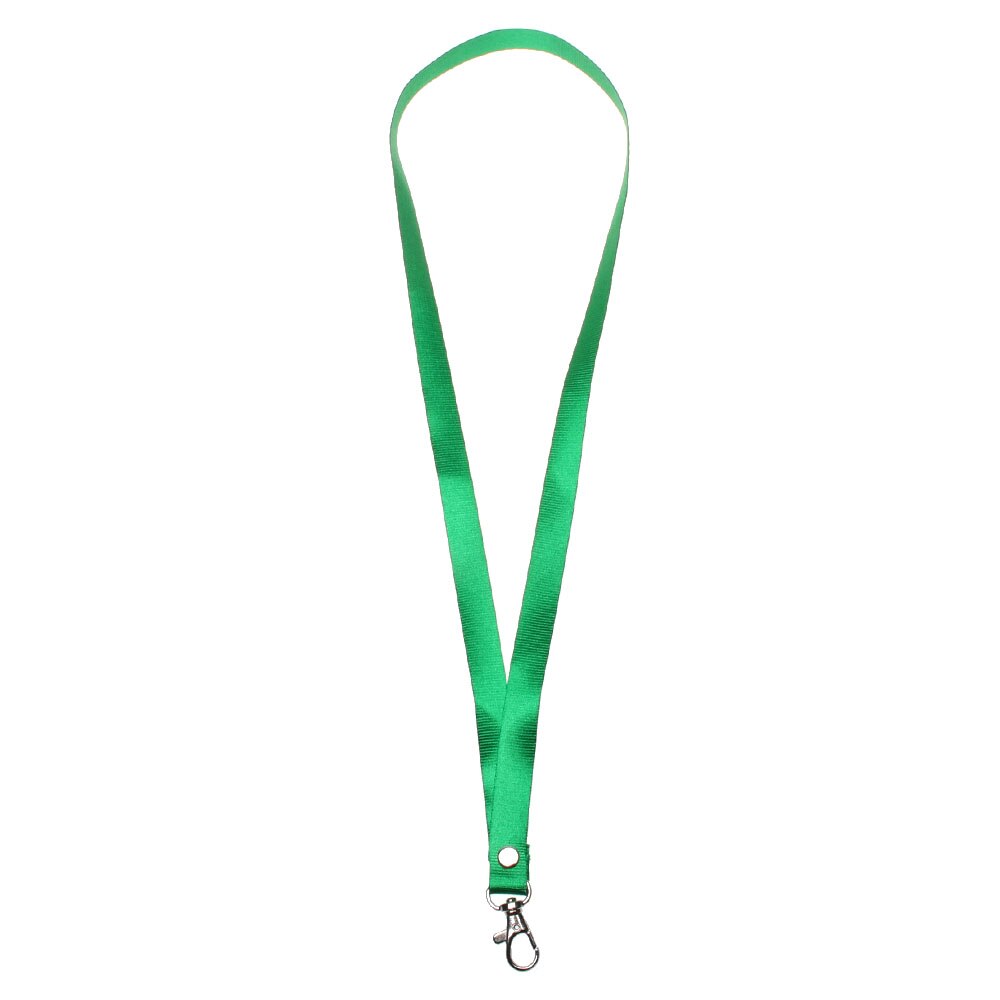 Cordon tour de cou de sécurité détachable pour porte-badge, porte-clés, anneau métallique, porte-cartes, porte-badge, aléatoire: Vert