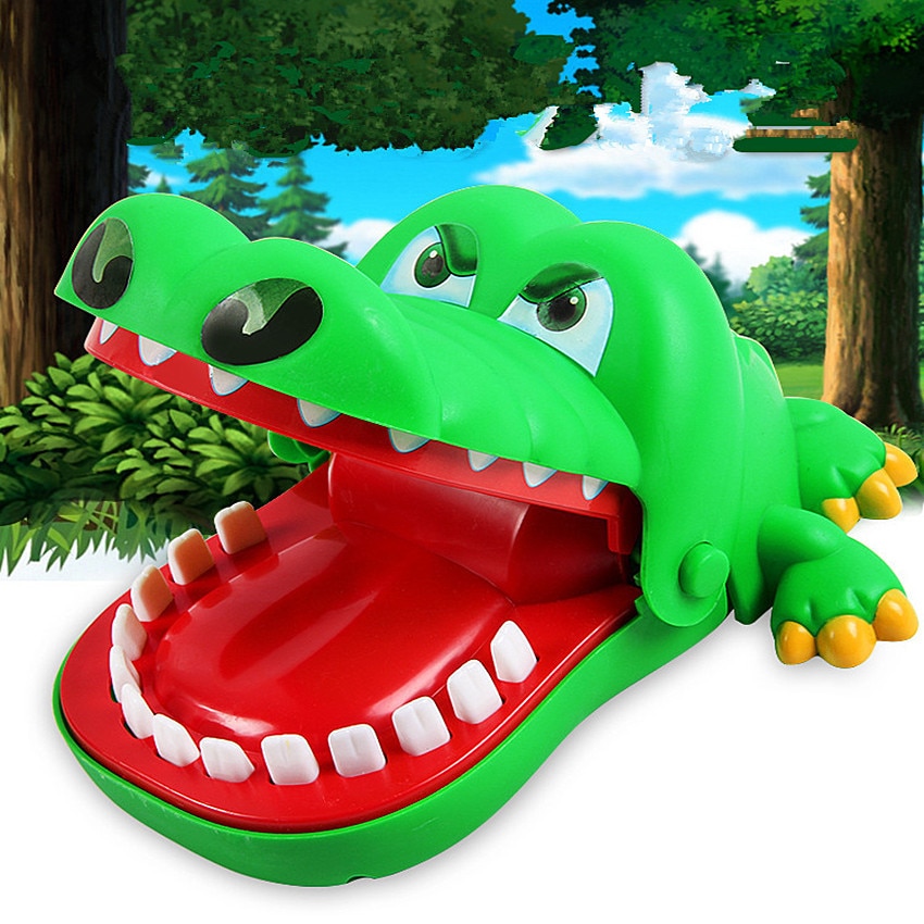 Mun tand alligator hand barn leksak rolig roulette spel familj knep bita hand krokodiltänder leksak praktiskt skämt