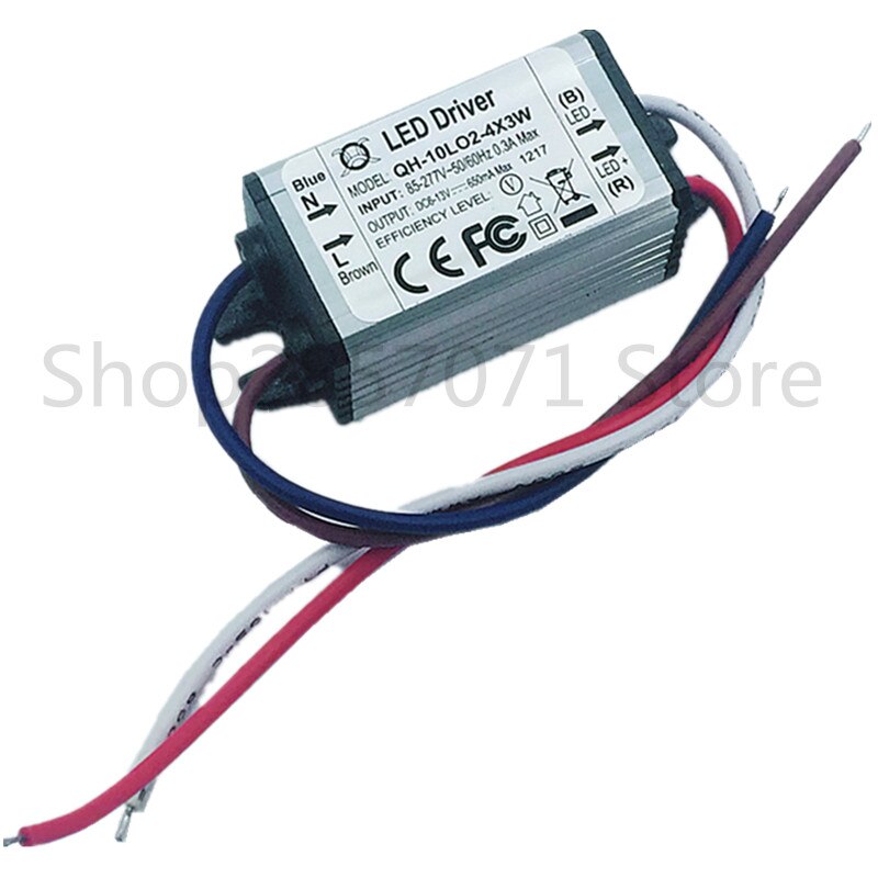 Ip65 10w ac85-277v led driver 2-4 x 3w 600ma dc6-13v led strømforsyning konstantstrøm loftlampe