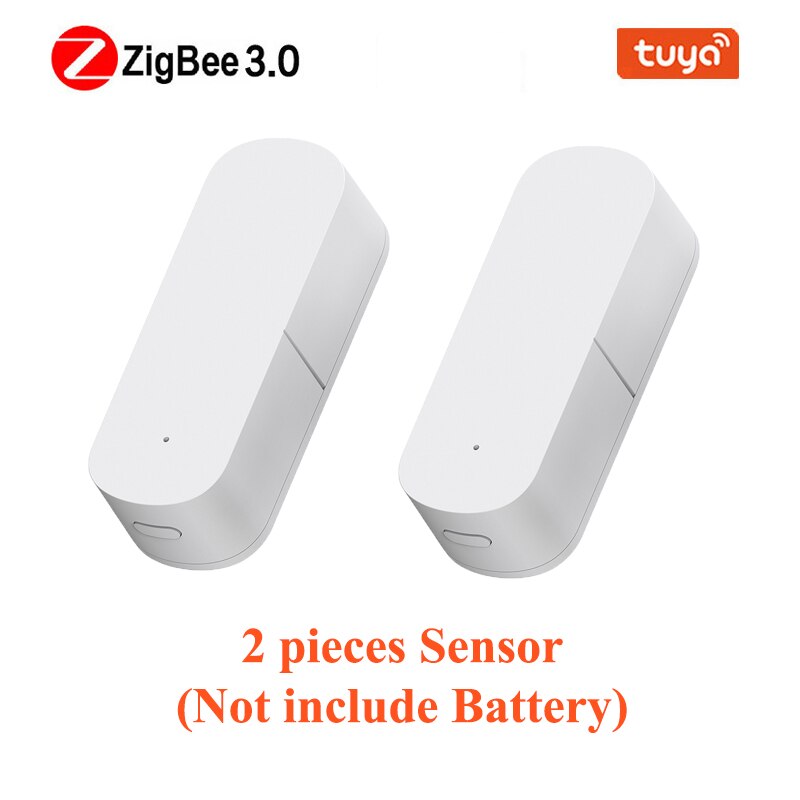 Tuya Zigbee Smart Vibration Sensor Detection Security Protection Smart Home Real-Time Alarm Push Status Sync via Smartlife APP: 2 pieces Sensor