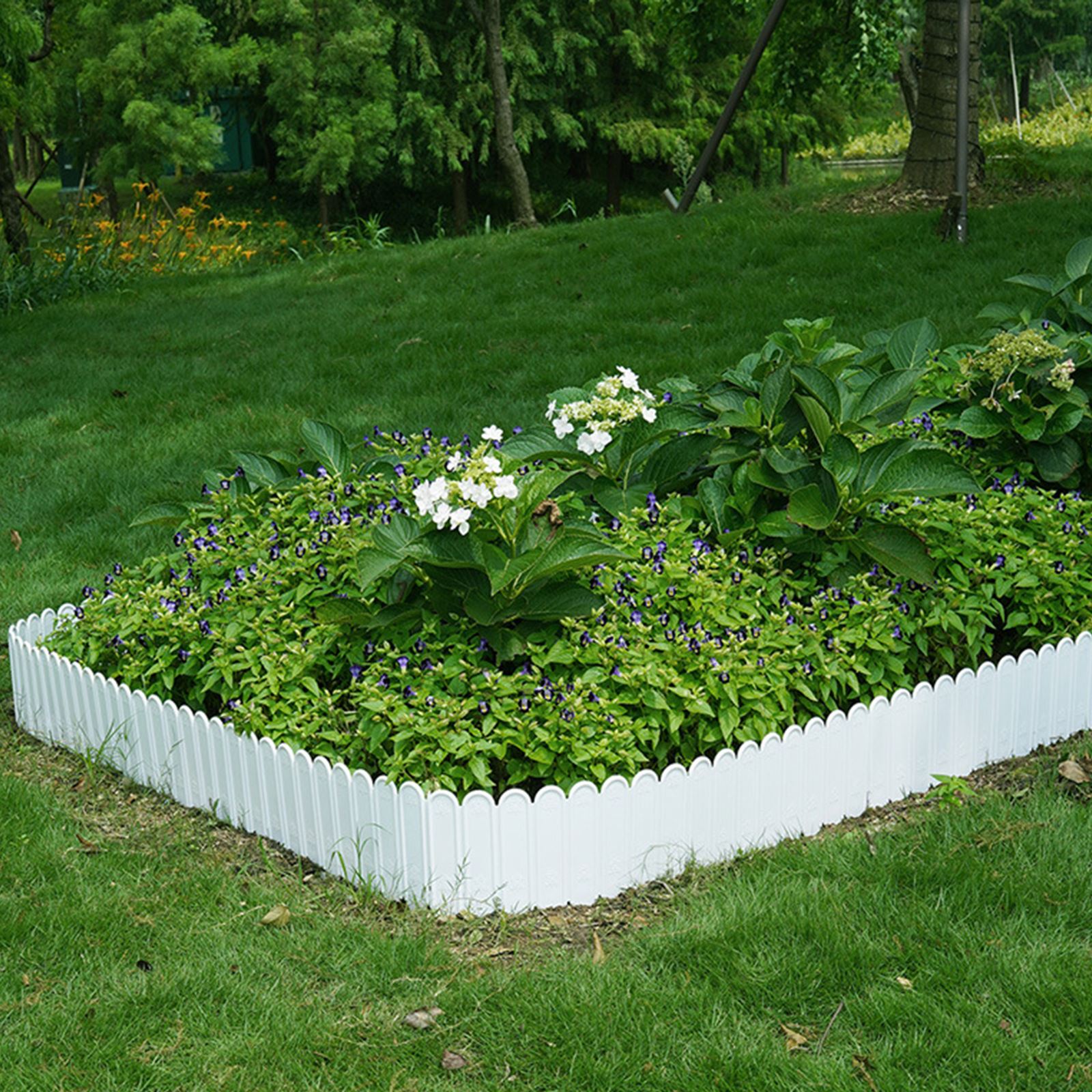 2pcs Plastic Fence Picket Fence Miniature Home Garden Barrier Gate Mini Border Grass Lawn Edge Fence Ornaments