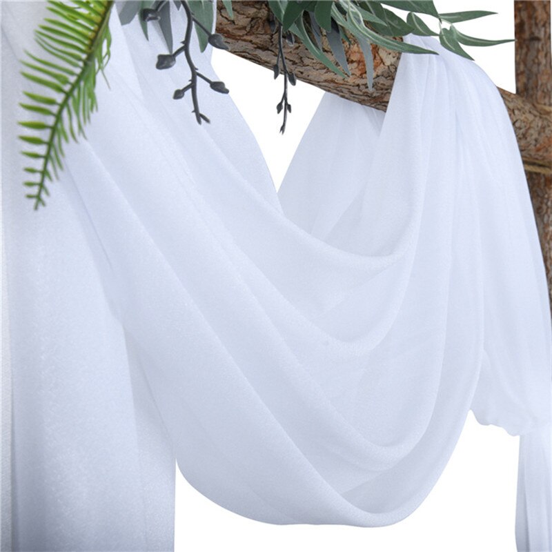 Bruiloft Boog Drape 29 "Breed 6.0 Yards Chiffon Stof Draperen Gordijn Draperie Ceremonie Receptie Swag