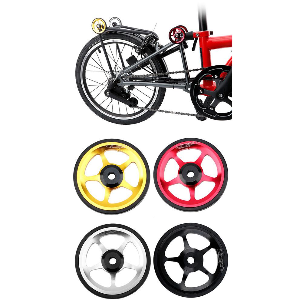 Folding Bike Rear Cargo Rack Easy Wheel Extension Bar Telescopic Rod Bearing Wheel 60mm Lightweight High Strength Easy Wheel