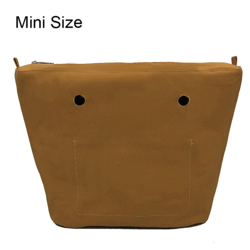 Mini Size Solid waterproof Insert Lining inserts for O bag Obag Mini Pocket women handbag accessories: Deep Yellow Mini