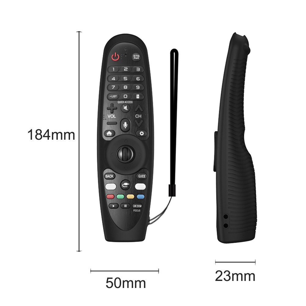Silicone TV Remote Control Protector Cover for LG AN-MR600 AN-MR650 AN-MR18BA AN-MR19BA AN-MR20GA Protective Case with Lanyard
