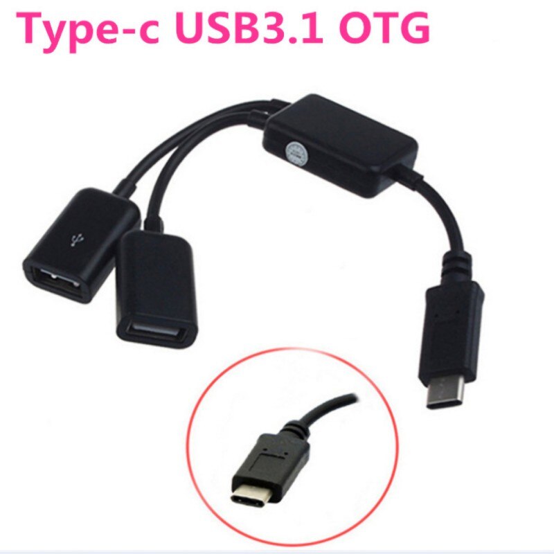 Centrum Y rozdzielacz kabli mikro USB/typu C robić 2 OTG podwójny Port mikro USB typu C przetwornik adapter robić Androida klawiatura tabletu