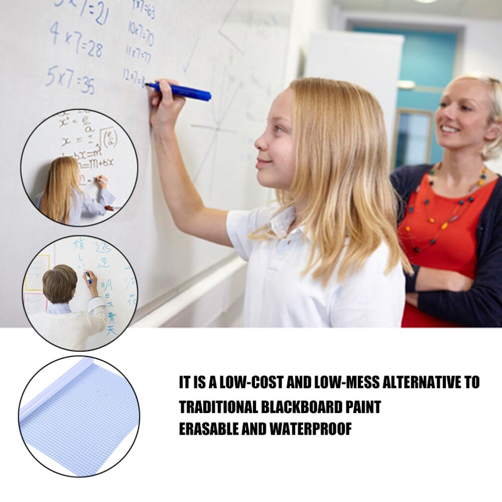 200*45Cm Whiteboard Sticker Dry Erase Boards Verwisselbare Muurtattoo Met Whiteboard Pen Voor Kinderen Kamers Keuken kantoor