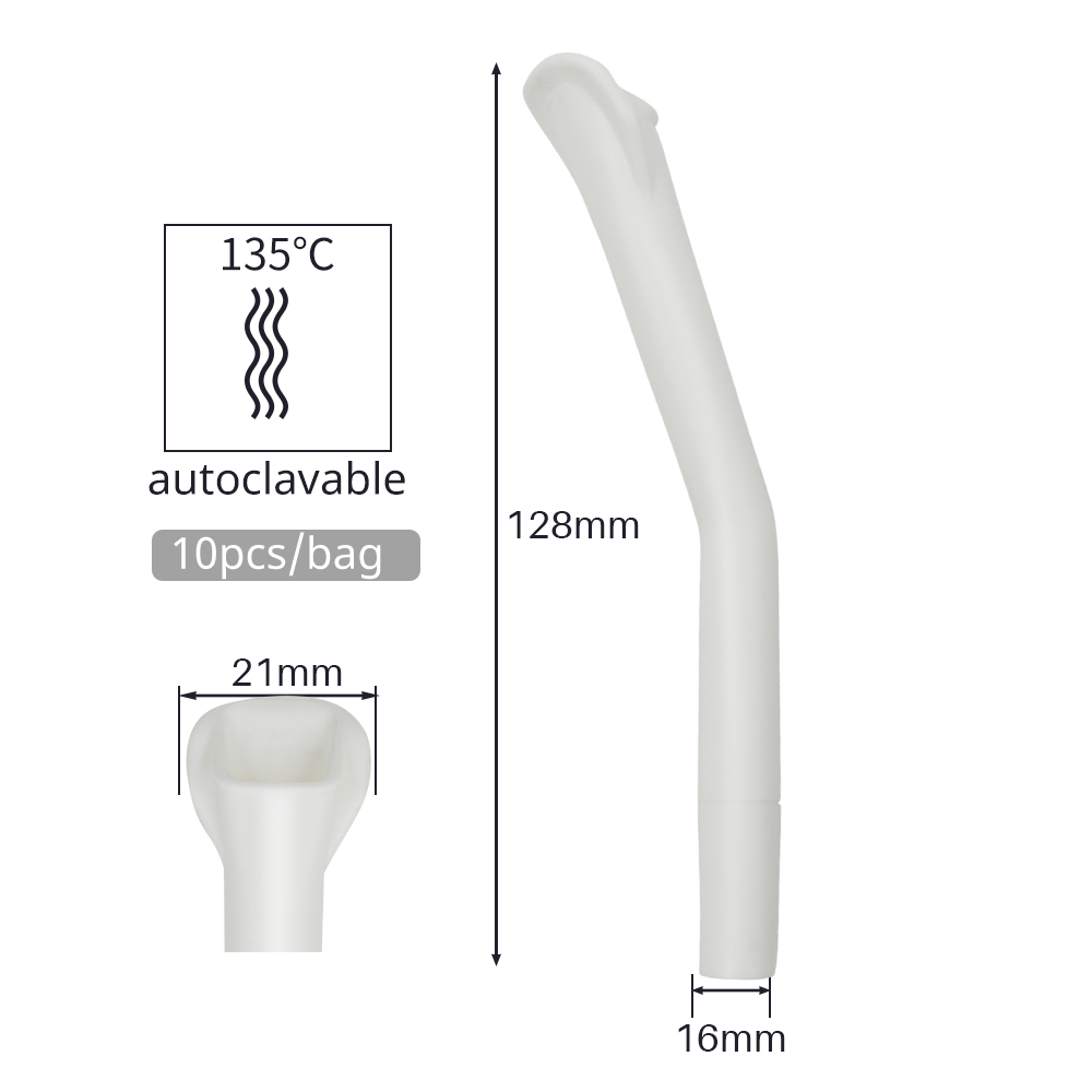 Embouts d&#39;aspiration dentaire forte Autoclavable, embouts d&#39;évacuation en bec de canard, Tube d&#39;aspiration de salive, matériel dentaire, 10 pièces: B
