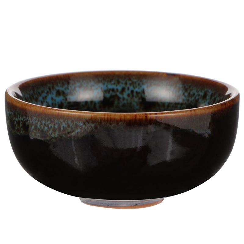 Round Delicate Ink Dish Ceramic Ink Plate Calligraphy Painting Ink Bowl: Blue