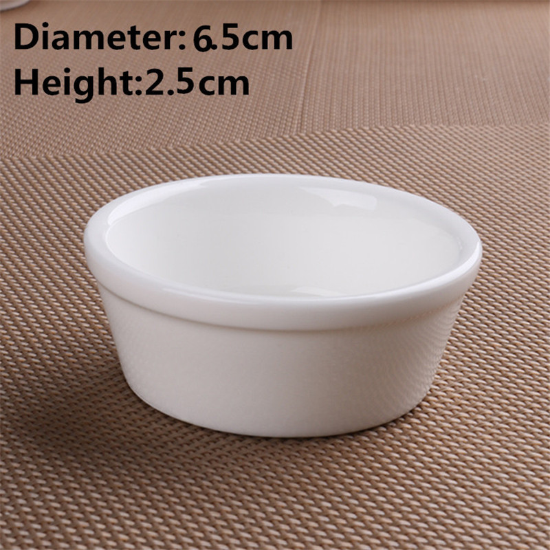 Keramik Japanischen Restaurant Geschirr Kleine Tauch weiß Sojasauce Erzähler tablett platte Geschirr Würze Butter Untertasse Gerichte: 6.5xH2.5cm