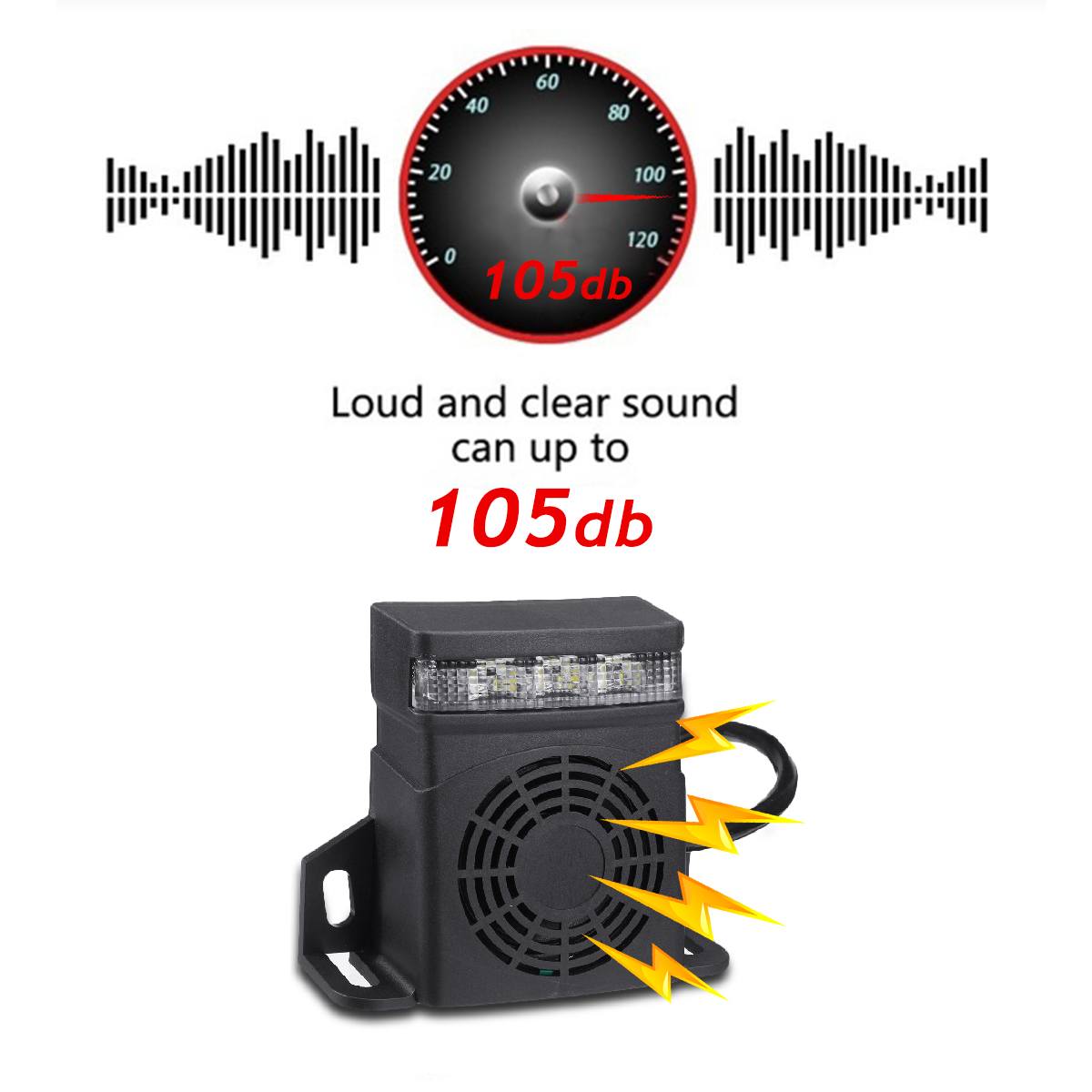 2pcs 12V-36V Universal Loud Sound Car Truck Horn Auto Reversing Buzzer Horn Speaker Amplifier