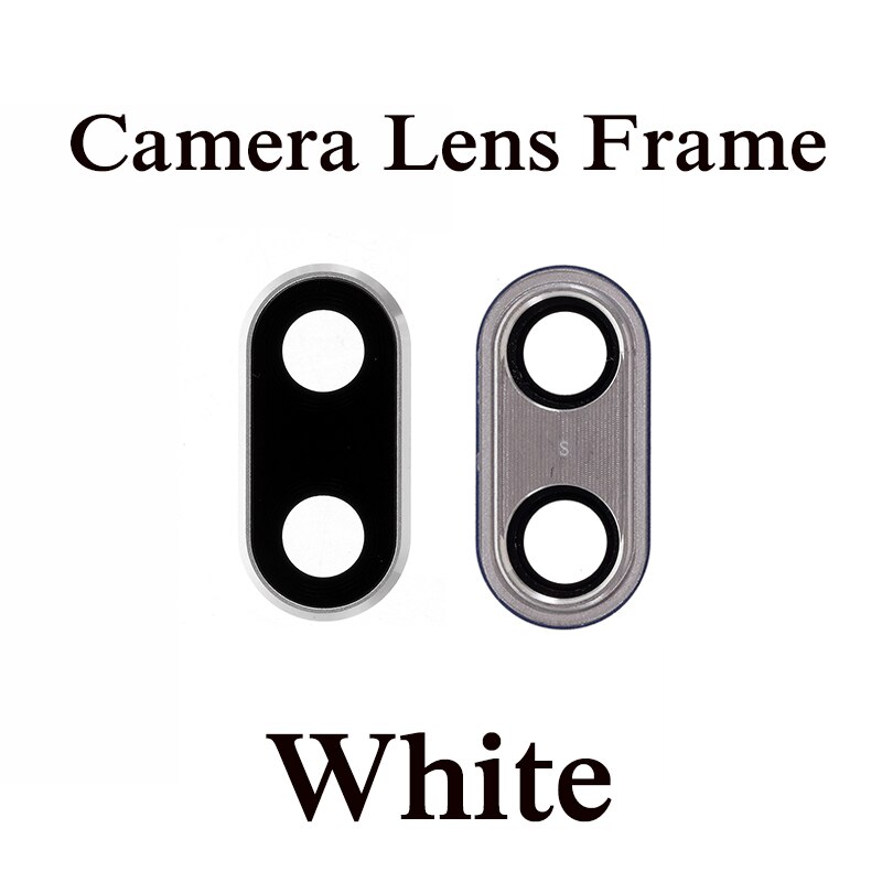 Para huawei honor 10 voltar câmera lente quadro módulo peças de reposição câmera frontal: Lens Frame White