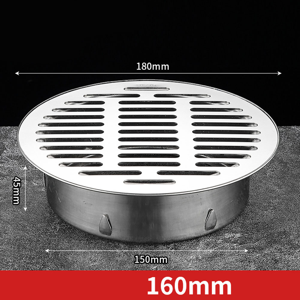 50-200MM Floor Drain Balcony Floor Drain Stainless Steel Large Displacement Drainage Outdoor Roof Anti-Blocking Floor Strainer: Navy Blue