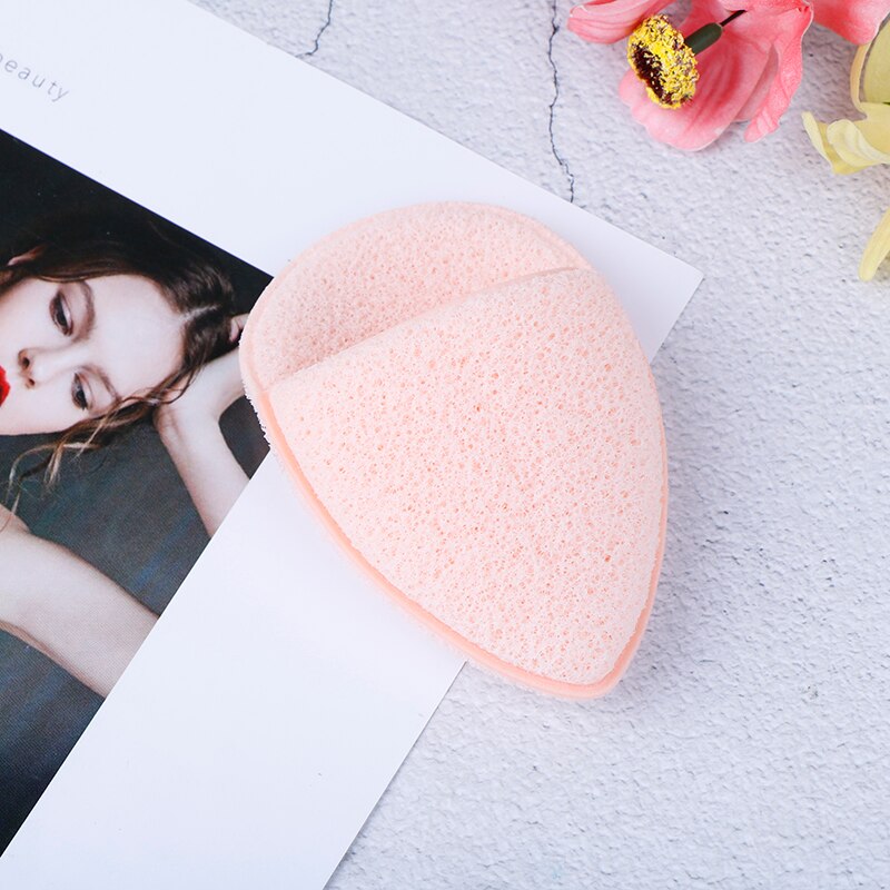 1Pcs Water Shape Sponge Cosmetic Puff Face Cleaning Sponge Natural Puff Facial Cleanser Tool: Nude