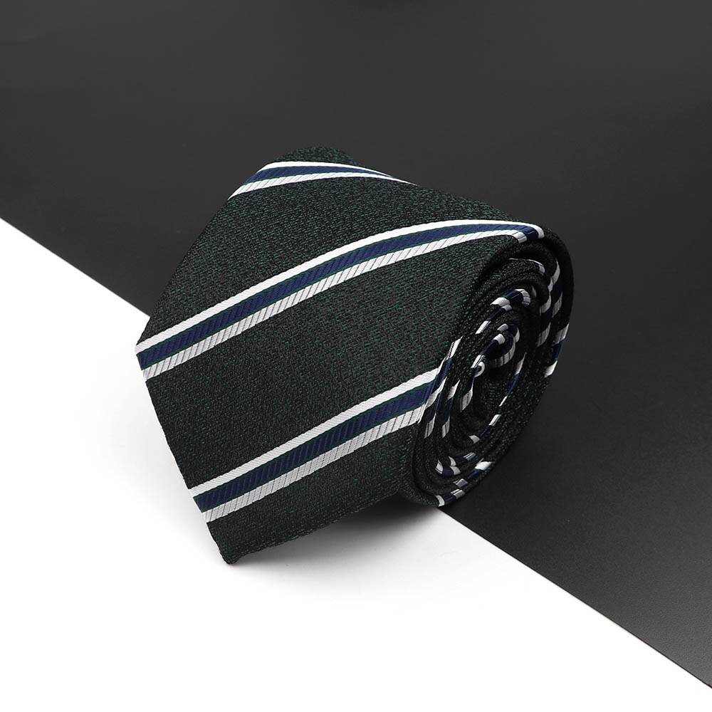 Polyester slips til mænd forretningsmøde gravatas homens mænds formelle #39 8cm stribet slips dagligt jakkesæt tilbehør: 11