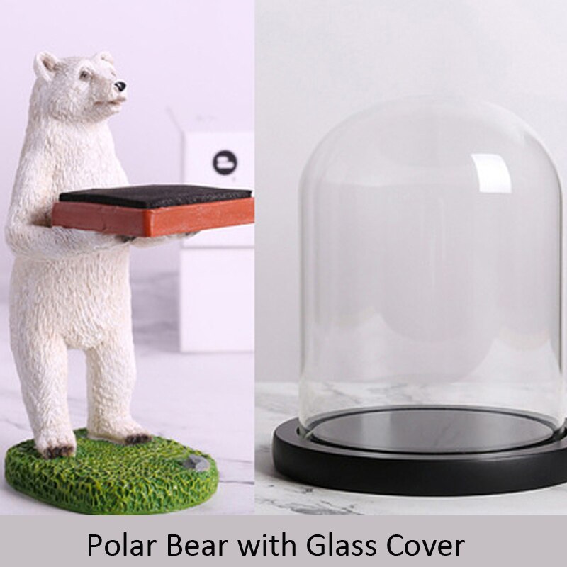 Unique Animals Shape Watch Stand Panada Special Watch And Jewelry Decoration Watch Display Stand Watch Box Case: Polar Bear and Cover