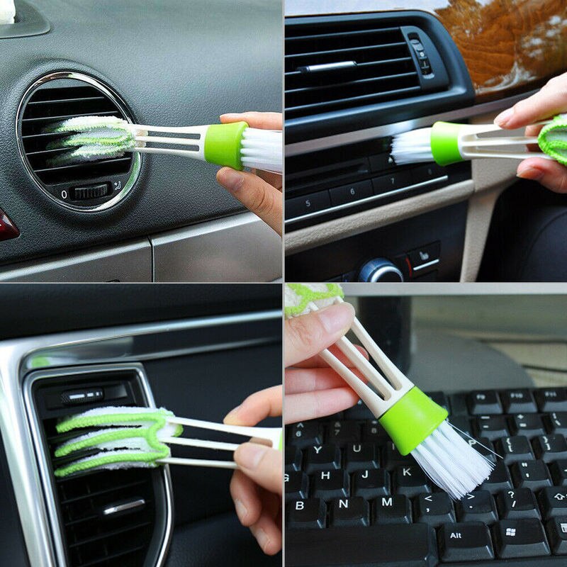 Auto Vent Airconditioning Blind Cleaner Toetsenbord Stofdoek Dubbele Hoofd Reinigingsborstel pc cleaner screen cleaner computer toetsenbord