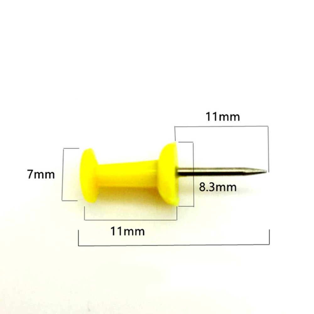 100pcs Map Pin Practical Durable Colorful Pushpins Steel Map Tack Push Map for Office Home