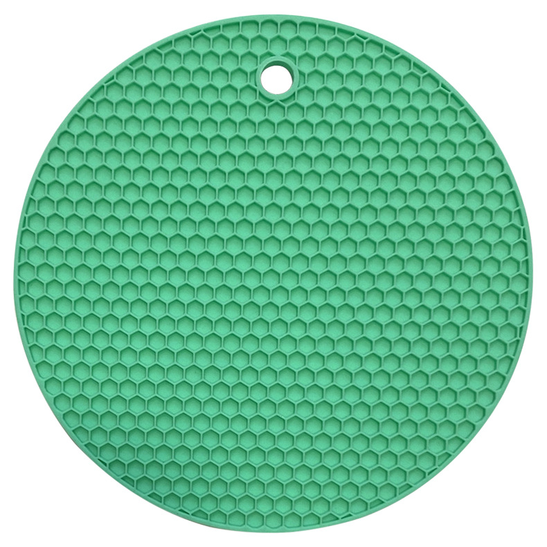 18 cm Ronde Siliconen Mat Coaster Food Grade Materiaal Placemat antislip Tafelmat Keuken Accessoires Gadgets Ronde Cup mat: Chocolade